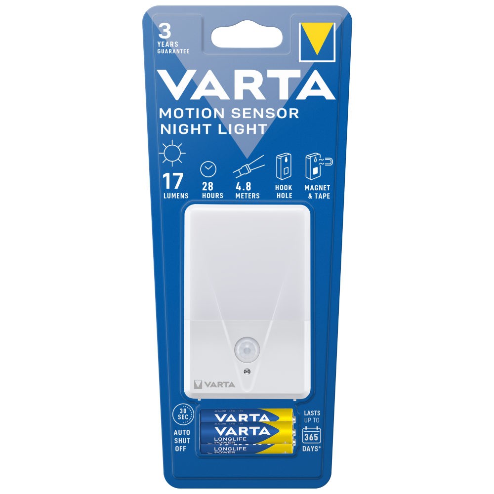 VARTA VARTA MOTION SENSOR NIGHT LIGHT mozgásérzékelős éjjeli lámpa 3AAA