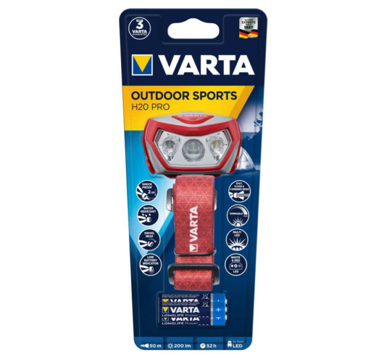 VARTA VARTA OUTDOOR SPORTS H20 PRO fejlámpa