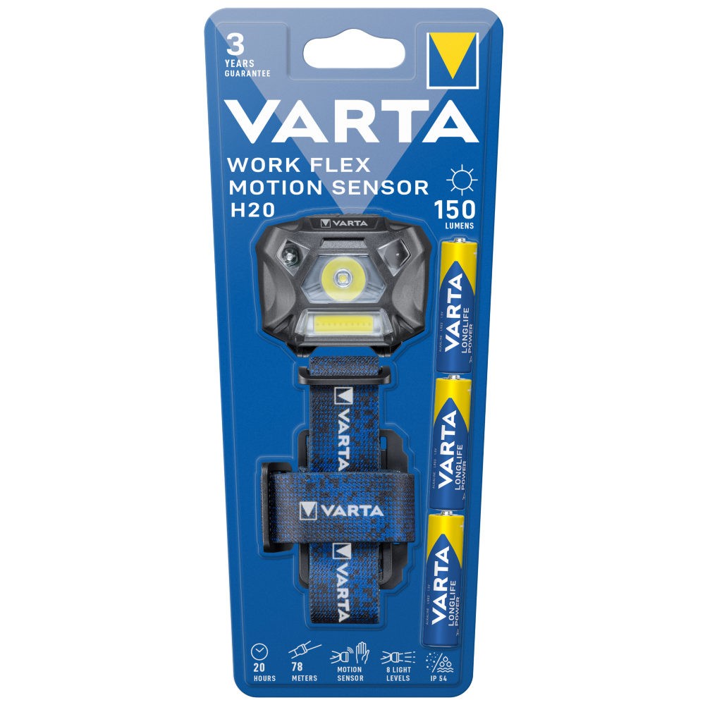 VARTA VARTA WORK FLEX MOTION SENSOR H20 fejlámpa