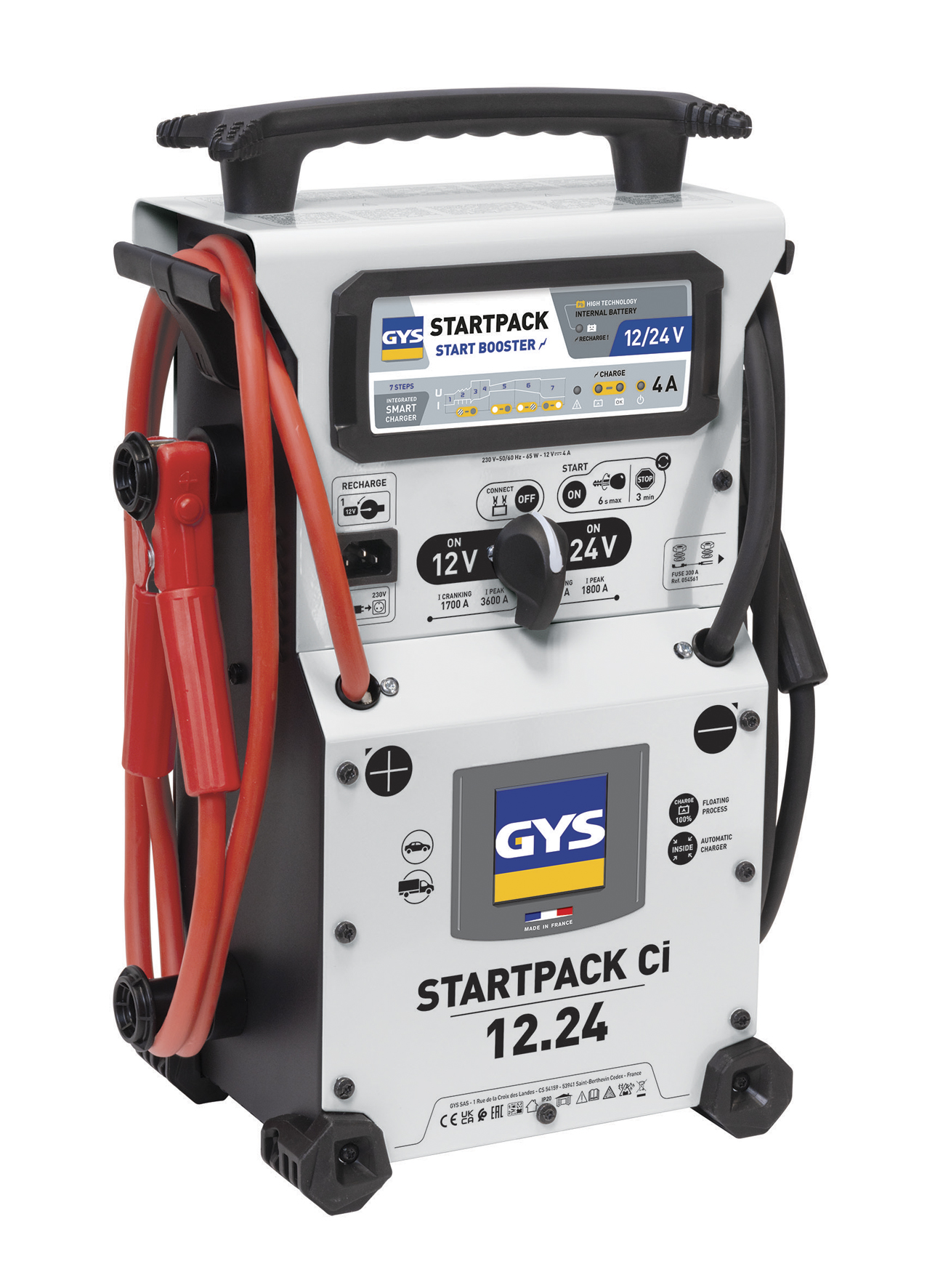 GYS Bikázó  12V/24V STARTPACK 12.24 CI 3600A