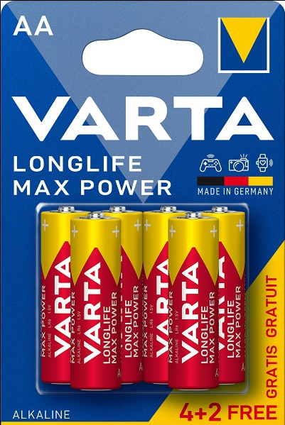 VARTA VARTA LONGLIFE MAX POWER ceruza/ AA/ LR06 elem BL4+2