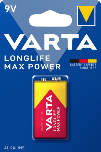 VARTA VARTA LONGLIFE MAX POWER  9 V-os/ E/ 6LR61 elem BL1