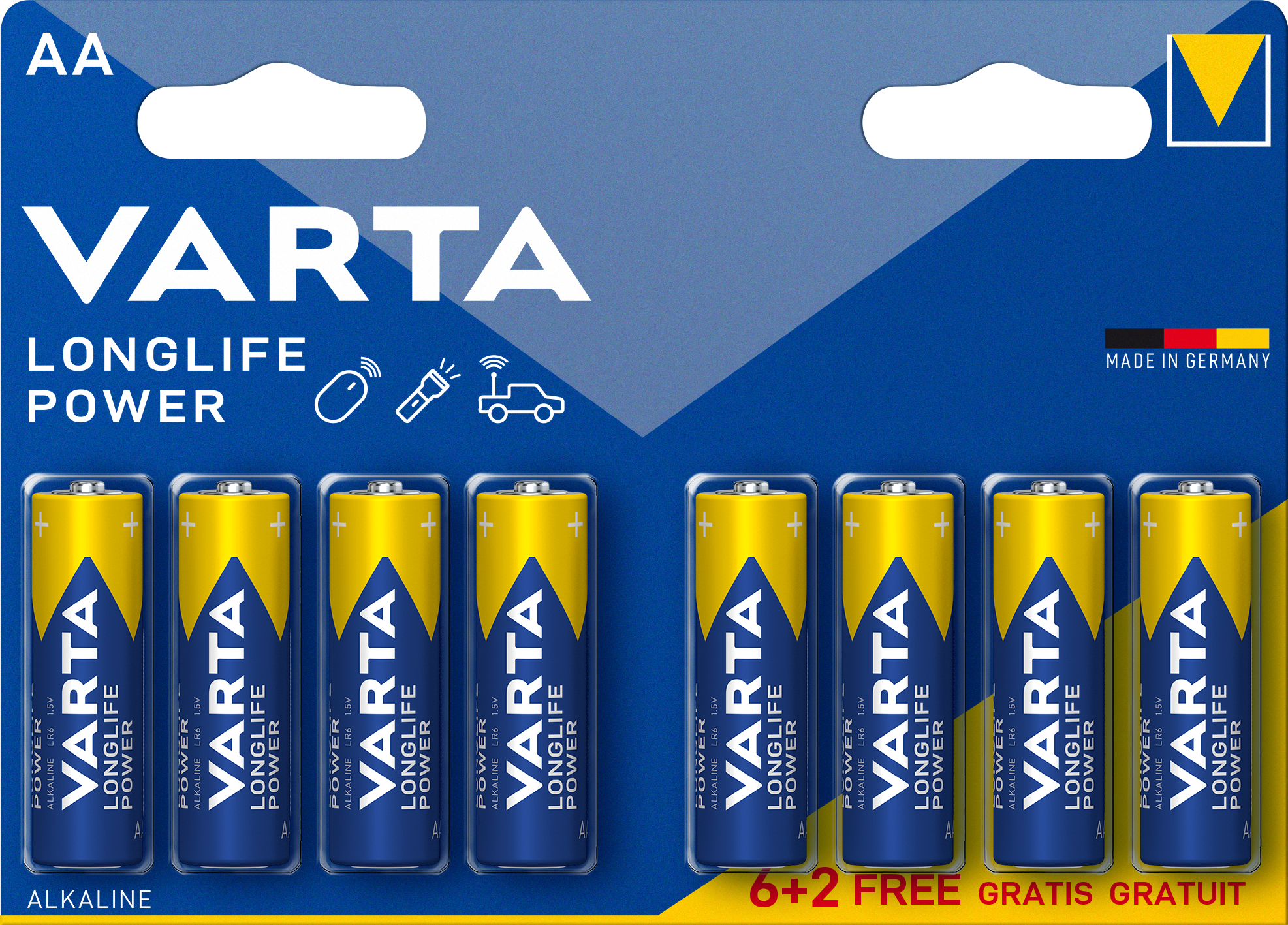 VARTA VARTA LONGLIFE POWER ceruza/ AA/ LR06 elem BL6+2