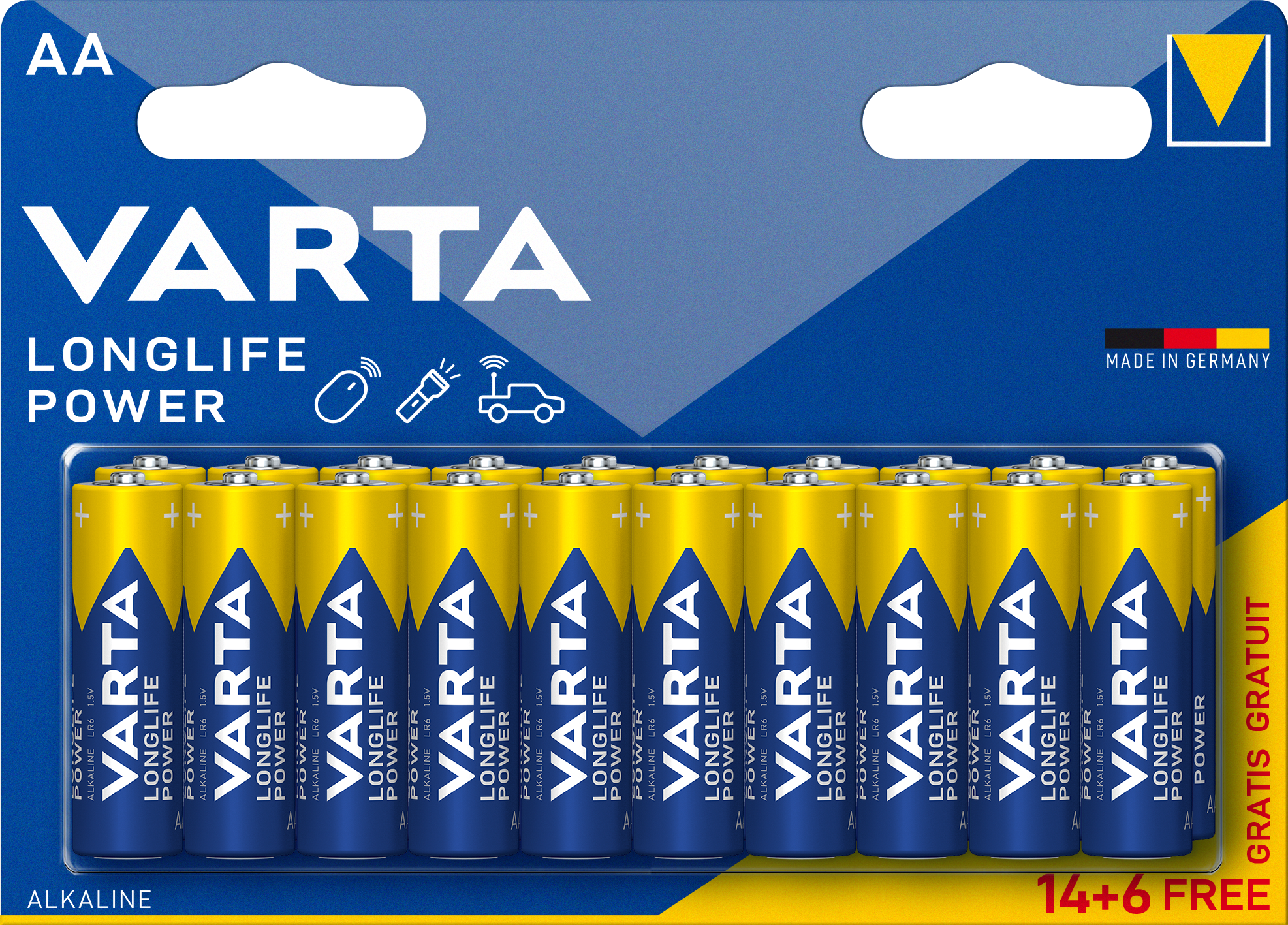 VARTA VARTA LONGLIFE POWER ceruza/ AA/ LR06 elem BL14+6