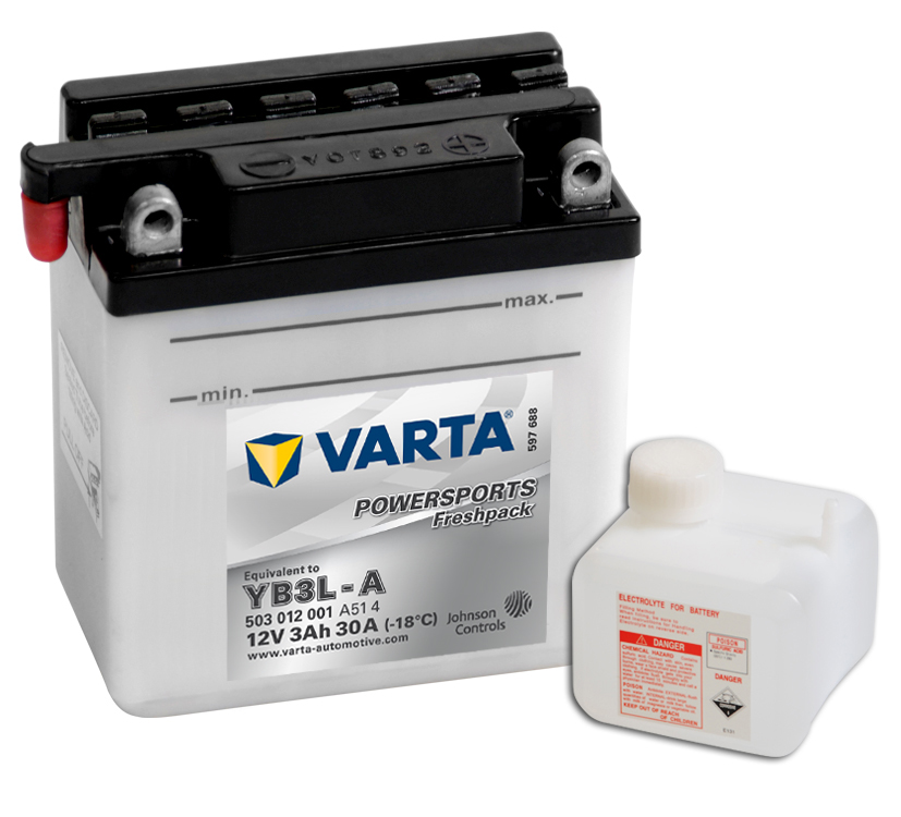 VARTA Varta - 12v 3ah - motor akkumulátor - jobb+ *YB3L-A