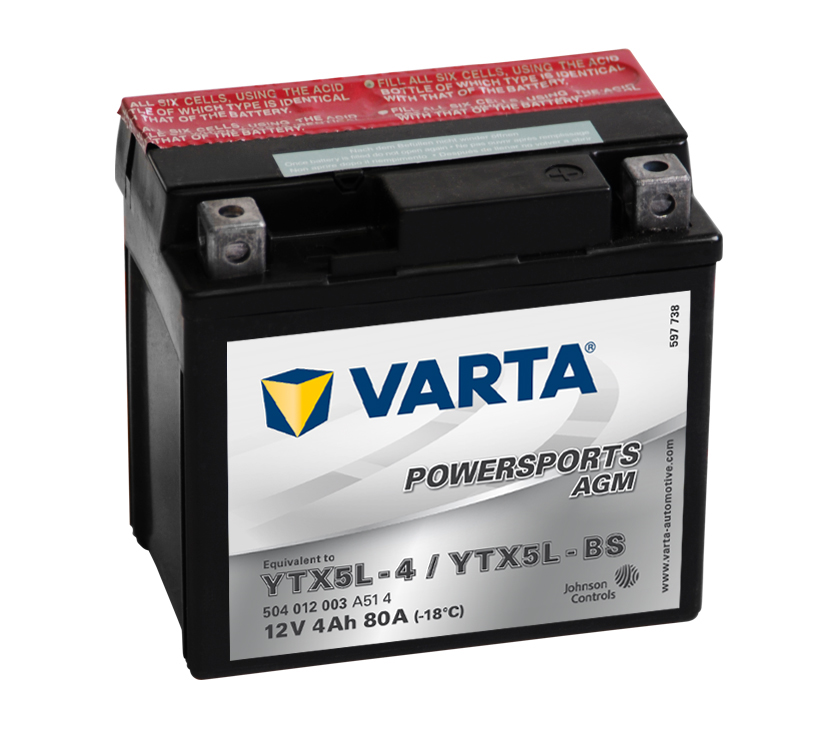 VARTA Varta - 12v 4ah - AGM motor akkumulátor - jobb+ * YTX5L-BS