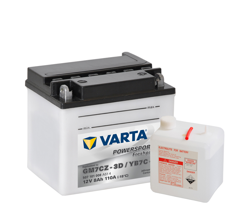 VARTA Varta - 12v 7ah - motor akkumulátor - jobb+ *YB7C-4