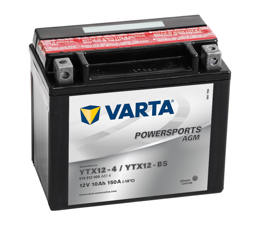 VARTA Varta - 12v 10ah - AGM motor akkumulátor - bal+ * YTX12-BS