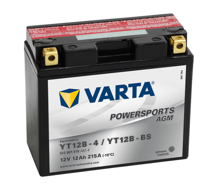 VARTA Varta - 12v 12ah - AGM motor akkumulátor - bal+ * YT12B-BS