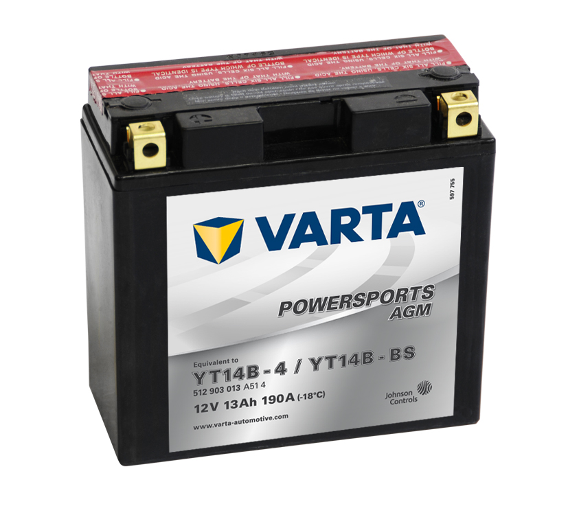 VARTA Varta - 12v 12ah - AGM motor akkumulátor - bal+ * YT14B-BS