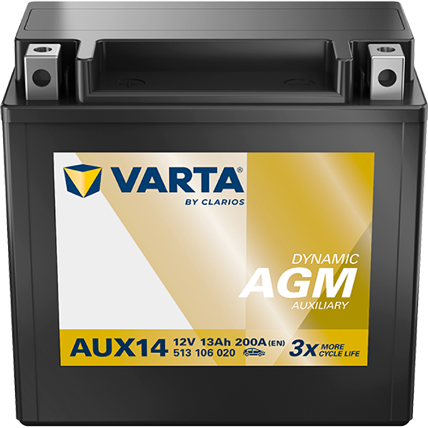 VARTA Varta Dynamic AUX - 12v 13ah - kiegészítő akkumulátor - bal+ AGM *YTX14 *AUX14