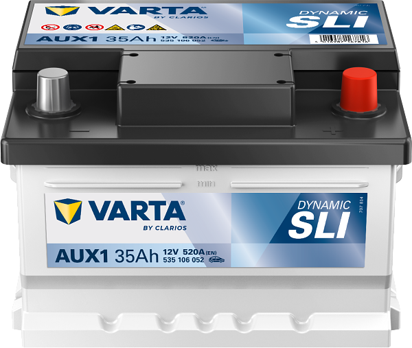 VARTA Varta Dynamic AUX - 12v 35ah - kiegészítő akkumulátor - jobb+   *AUX1