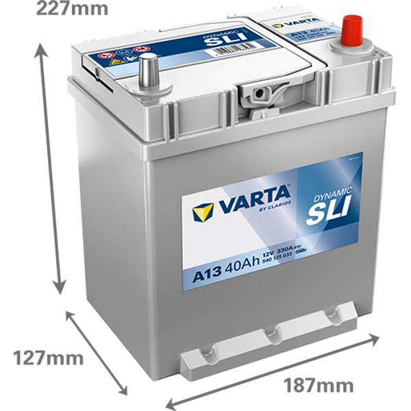 VARTA Varta Dynamic SLI - 12v 40ah - autó akkumulátor - jobb+ *ázsia*vékonysarus*talpas