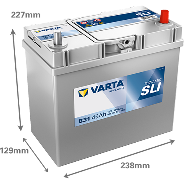 VARTA Varta Dynamic SLI - 12v 45ah - autó akkumulátor - jobb+ *ázsia *vékonysarus