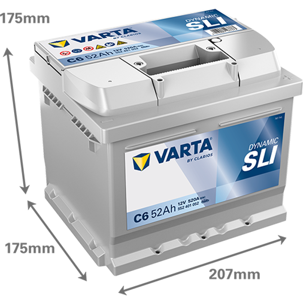 VARTA Varta Dynamic SLI - 12v 52ah - autó akkumulátor - jobb+ *alacsony