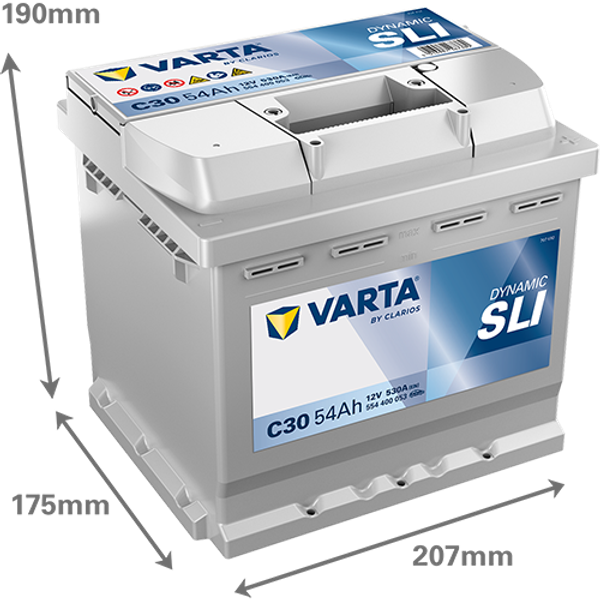 VARTA Varta Dynamic SLI - 12v 54ah - autó akkumulátor - jobb+