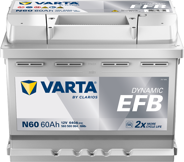 VARTA Varta Dynamic EFB - 12v 60ah - autó akkumulátor - jobb+