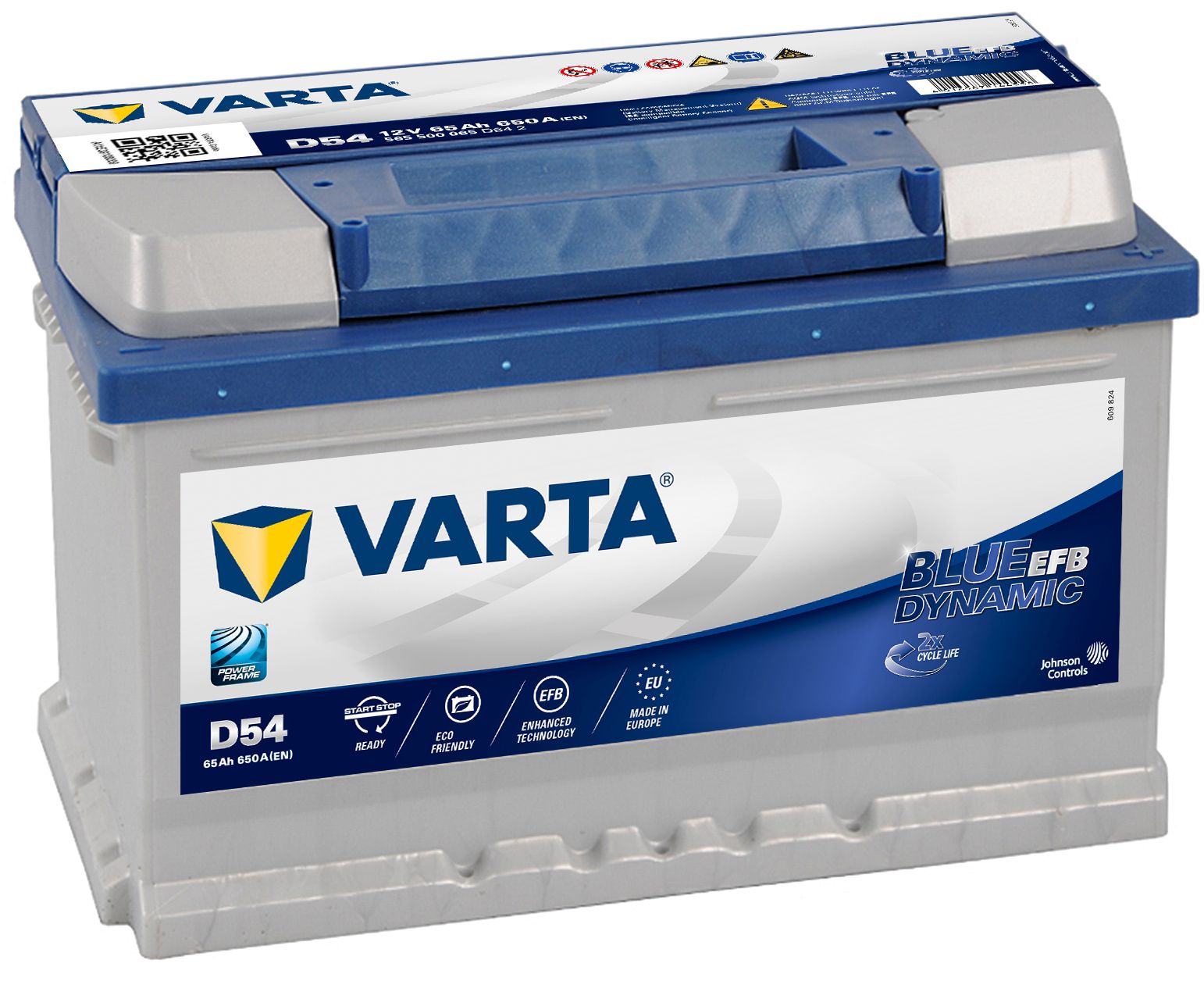 VARTA Varta Blue Dynamic EFB - 12v 65ah - autó akkumulátor - jobb+