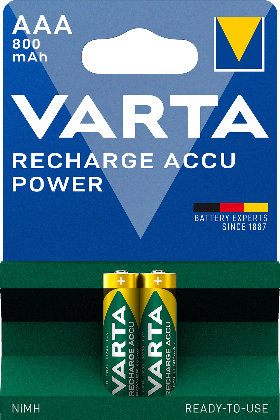 VARTA Elem akkumulátor AAA 800mAh 2db Ready2use
