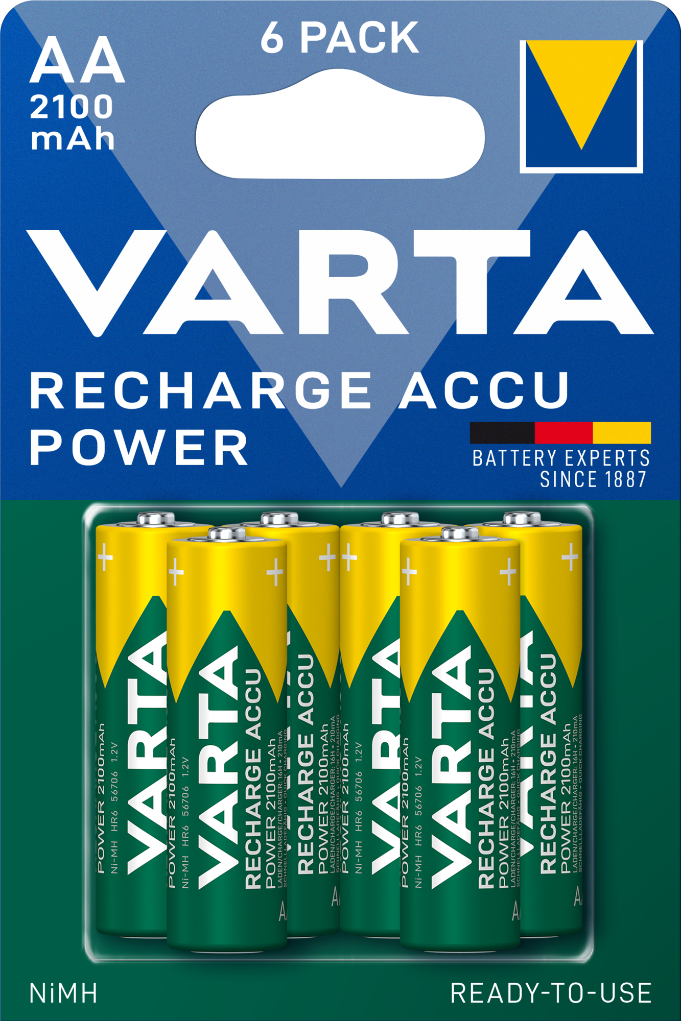 VARTA Elem akkumulátor AA 2100mAh 6db Ready2use