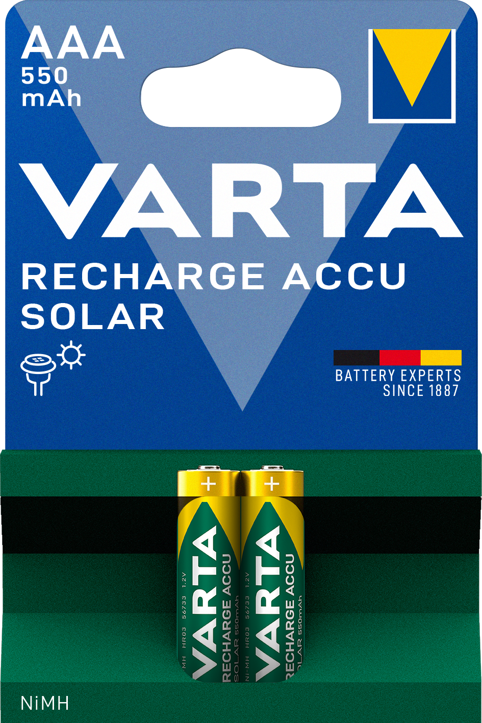VARTA Elem akkumulátor AAA 550mAh 2db Solar Accu