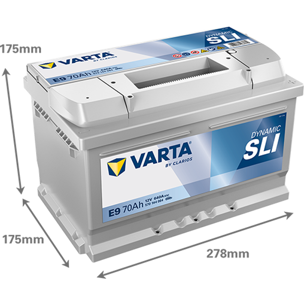 VARTA Varta Dynamic SLI - 12v 70ah - autó akkumulátor - jobb+ *alacsony