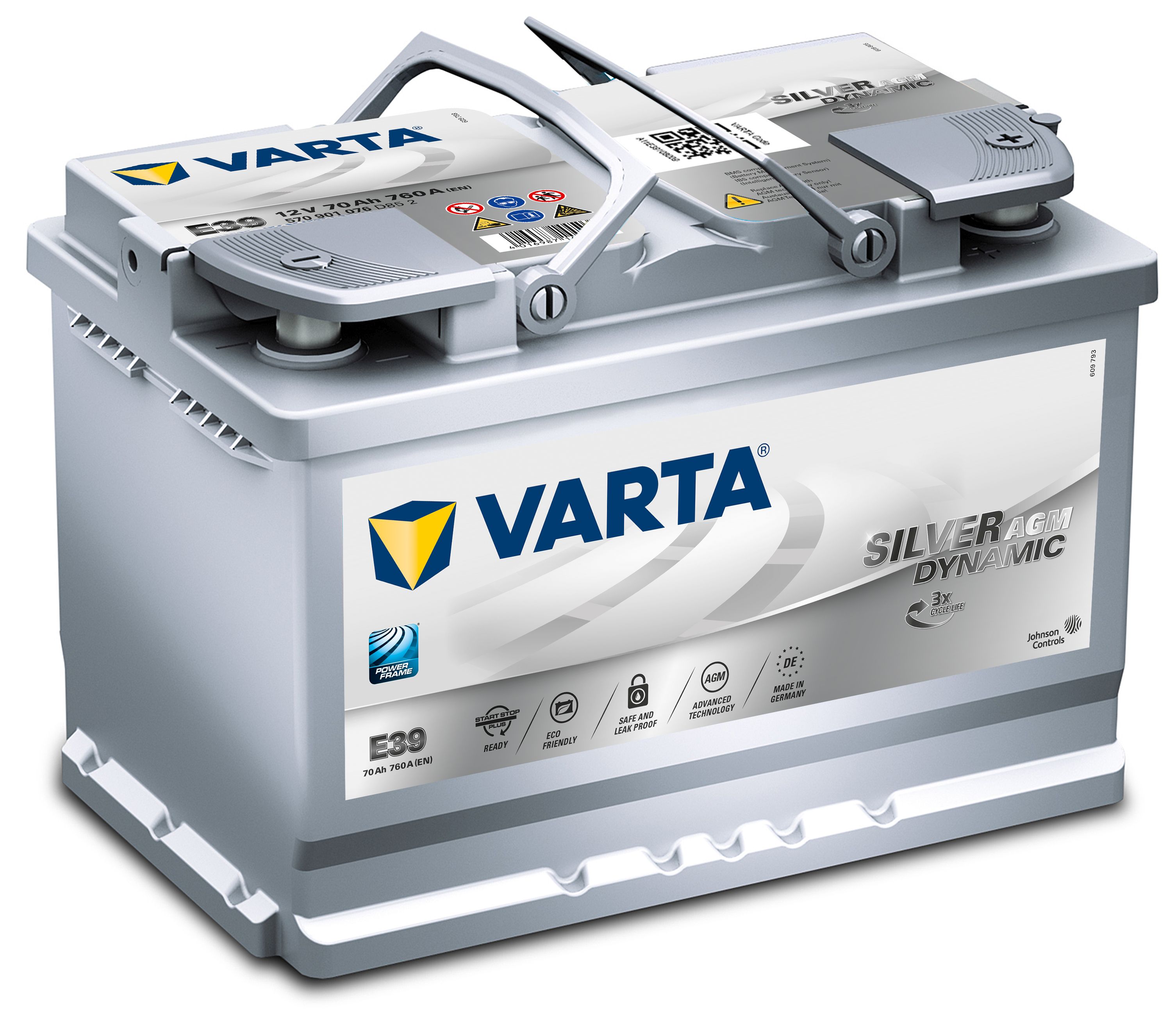 VARTA Varta Silver Dynamic AGM - 12v 70ah - autó akkumulátor - jobb+