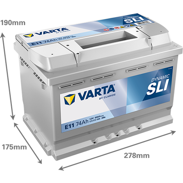 VARTA Varta Dynamic SLI - 12v 74ah - autó akkumulátor - jobb+