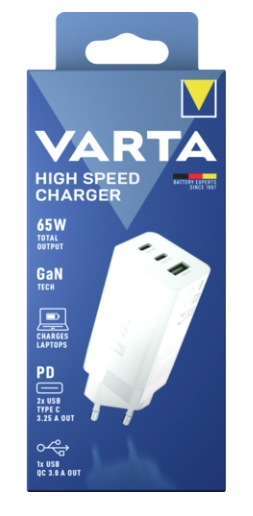 VARTA Varta High Speed töltő 2xUSB C,1xUSB A 3.0