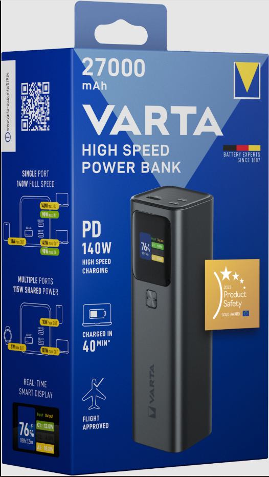VARTA VARTA High Speed Powerbank 27000mAh töltő