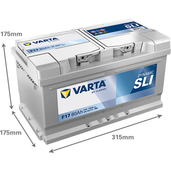 VARTA Varta Dynamic SLI - 12v 80ah - autó akkumulátor - jobb+ *alacsony