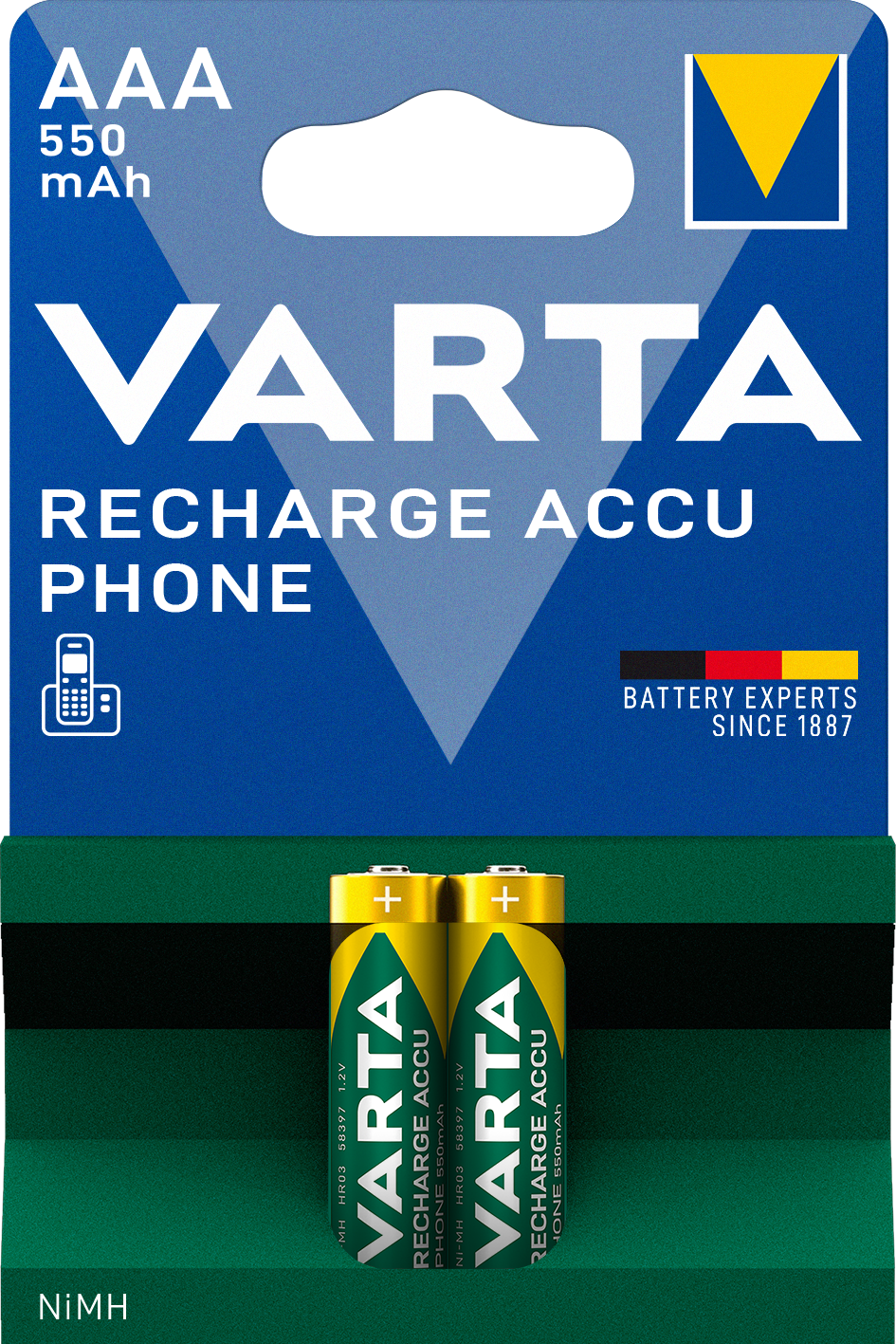 VARTA VARTA PHONE akkumulátor mikro/ AAA 550 mAh BL2