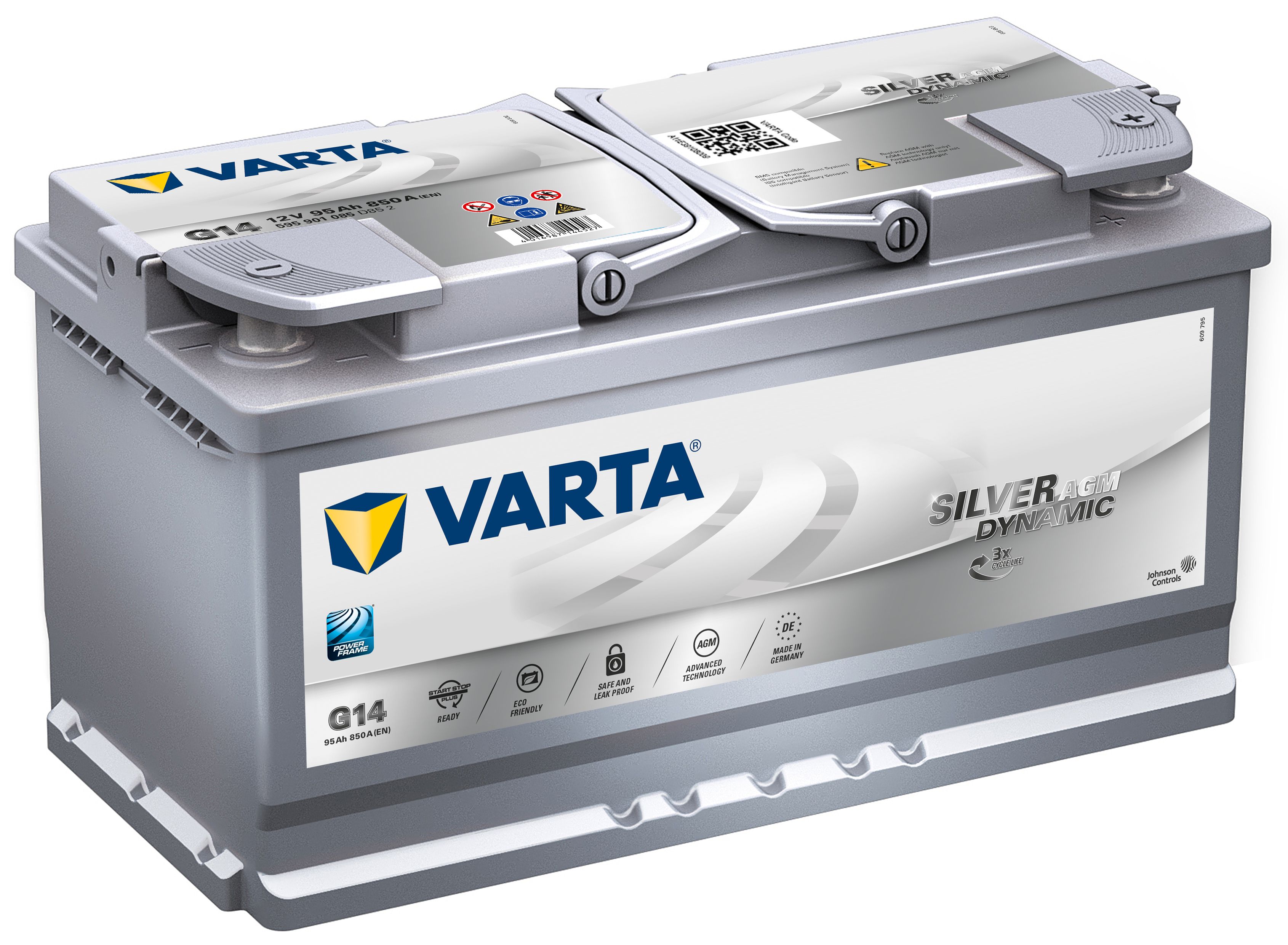 VARTA Varta Silver Dynamic AGM - 12v 95ah - autó akkumulátor - jobb+