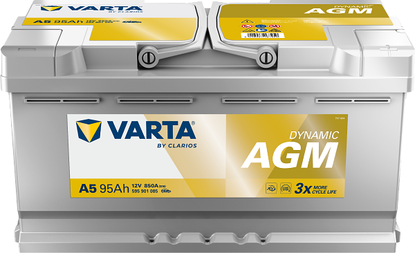 VARTA Varta Dynamic AGM - 12v 95ah - autó akkumulátor - jobb+