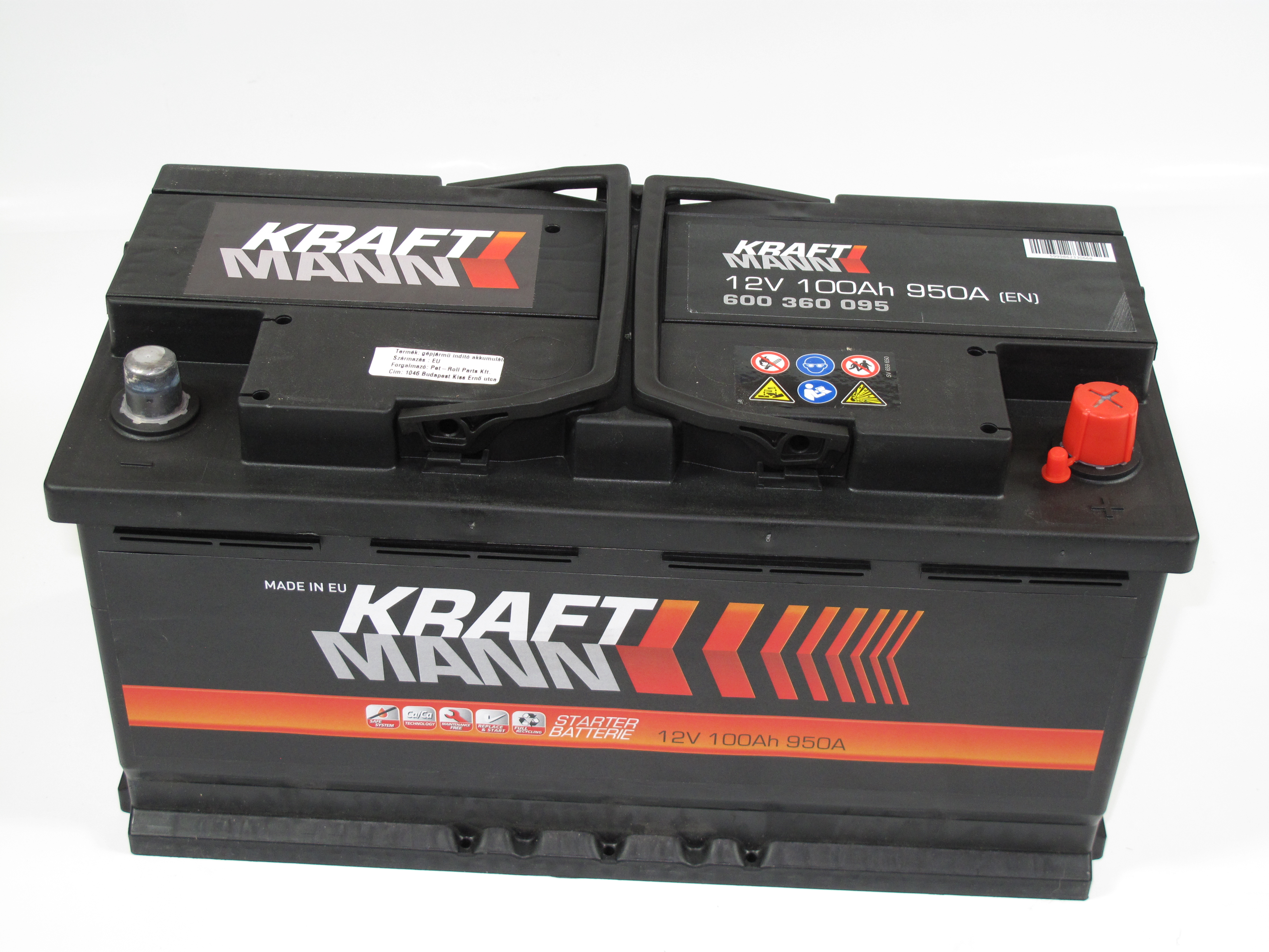 Kraftmann Kraftmann - 12v 100ah - autó akkumulátor - jobb+