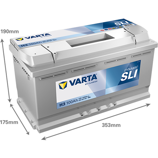 VARTA Varta Dynamic SLI - 12v 100ah - autó akkumulátor - jobb+