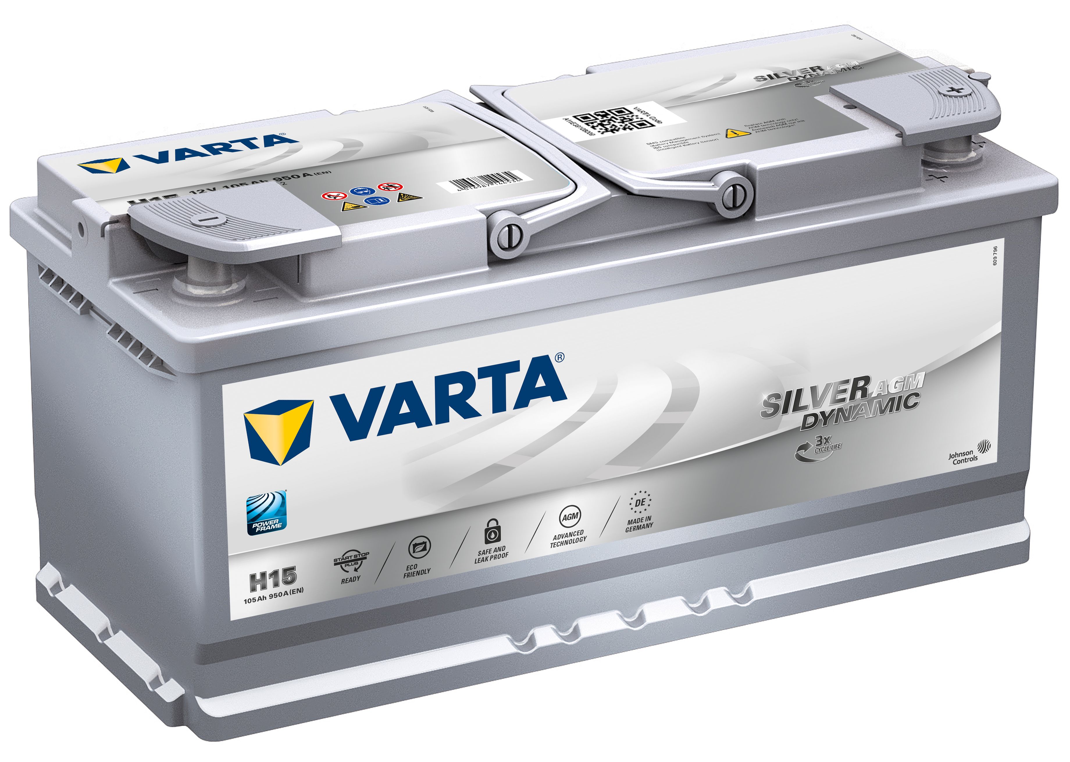 VARTA Varta Silver Dynamic AGM - 12v 105ah - autó akkumulátor - jobb+