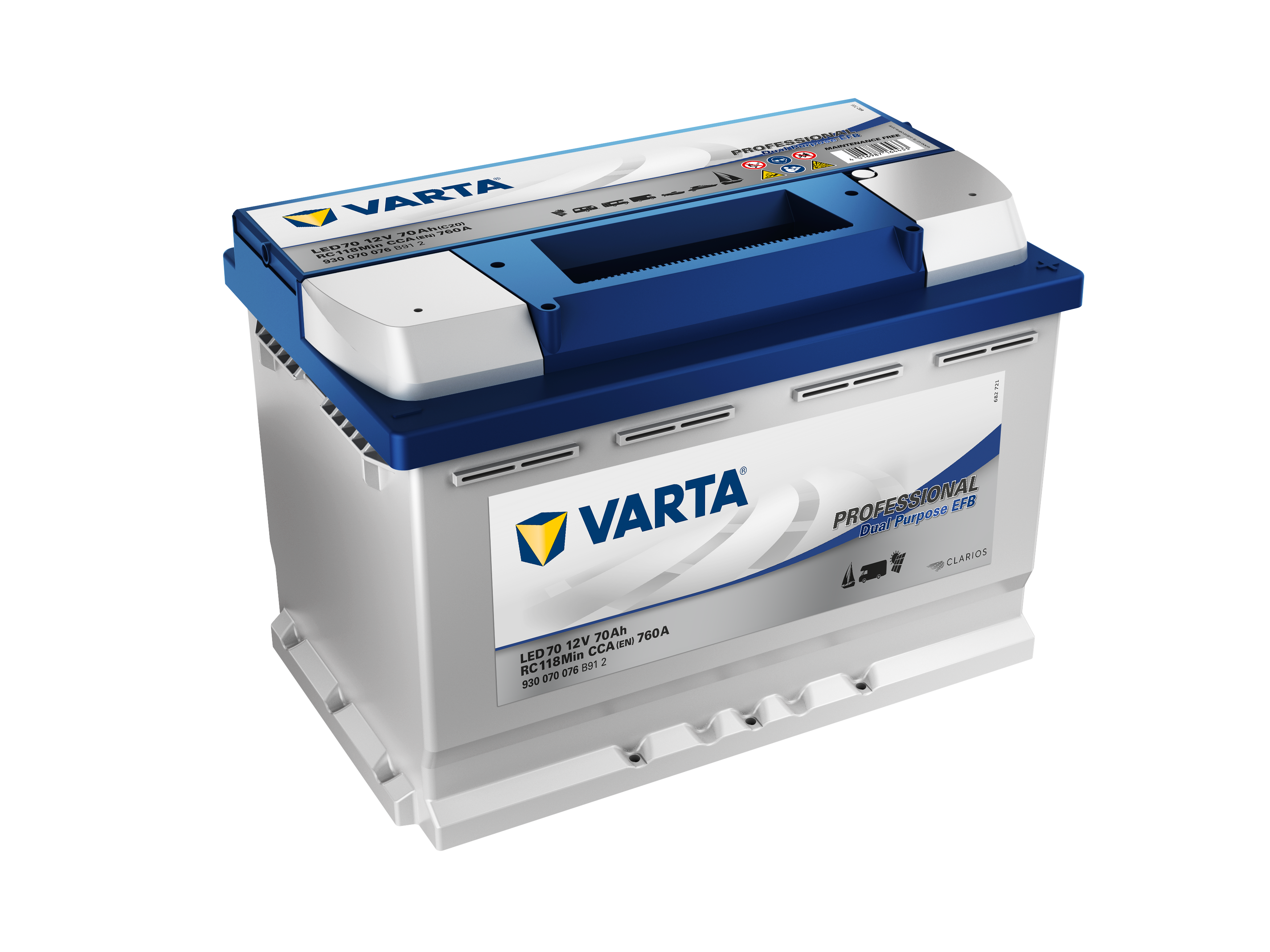VARTA Varta Professional Dual Purpose EFB - 12v 70 ah -  meghajtó akkumulátor - jobb+