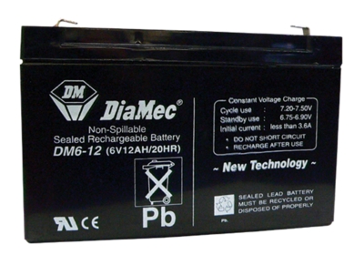 Diamec Diamec - 6V 12Ah - zárt savas akkumulátor