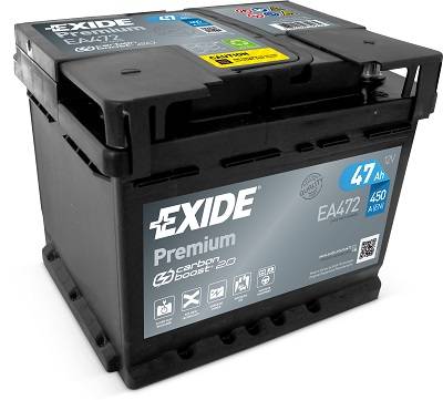 Exide EXIDE Premium 12V 47Ah 450A jobb+ autó akkumulátor