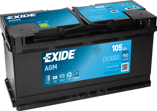 Exide EXIDE Start-Stop AGM 12V 105Ah 950A jobb+ autó akkumulátor