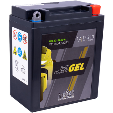 IntAct IntAct - 12v 12ah - GEL motor akkumulátor jobb+  * YB12AL-A